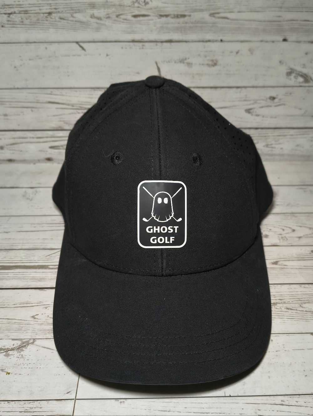 New Ghost Golf Performance Trucker Hat Men's Black Golfing Gear Lightweight Cap